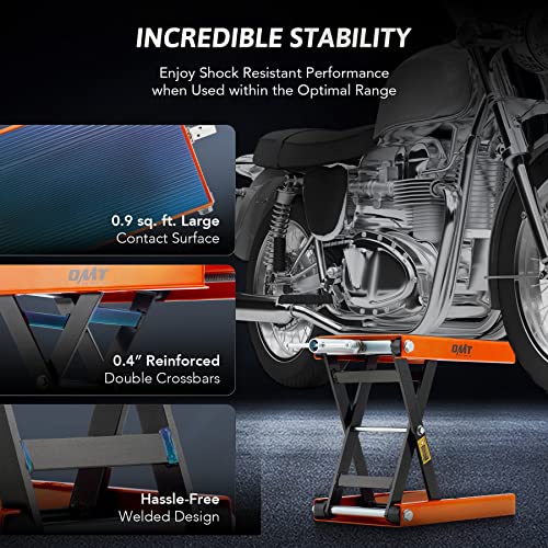 Orion Motor Tech Motorcycle Lift Scissor Jack Center Stand, 4-13 Inch Height Range Motorcycle Jack and Bike Stand, 1100lb Capacity Bike Repair Stand for Motorcycle Maintenance up to 1/2 Ton - Image 3