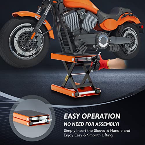 Orion Motor Tech Motorcycle Lift Scissor Jack Center Stand, 4-13 Inch Height Range Motorcycle Jack and Bike Stand, 1100lb Capacity Bike Repair Stand for Motorcycle Maintenance up to 1/2 Ton - Image 5