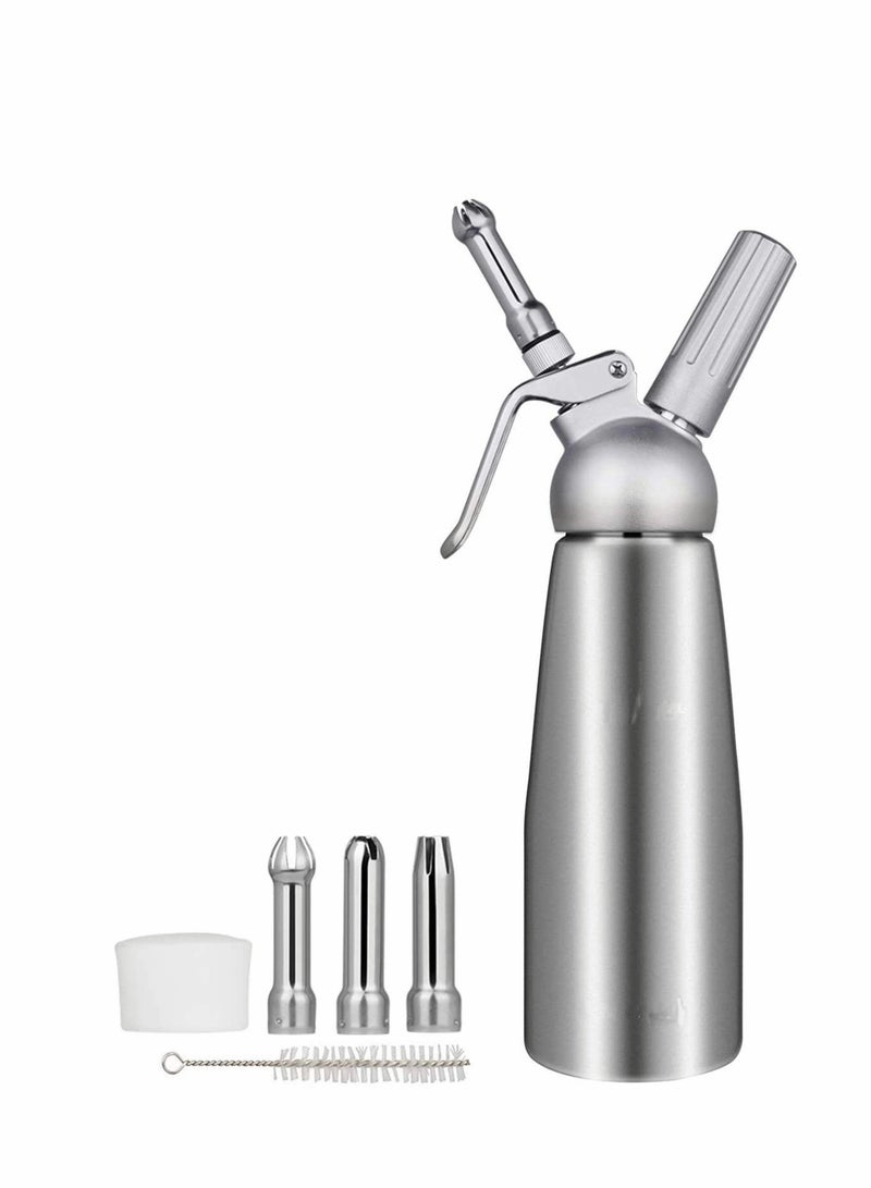 خزانة كريمة من الفولاذ المقاوم للصدأ مع موزع، مزودة بـ 3 رؤوس لصنع الكريمة المخفوقة وث Threads معززة - Image 1