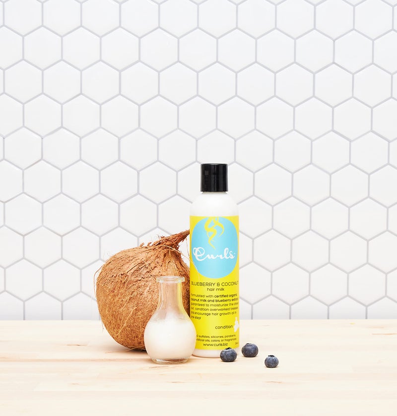 Curls Blueberry Bliss Blueberry & Coconut Hair Milk - 8 fl oz, Leave In Conditioner and Styler, Moisturizing & Nourishing, for Curly, Natural, and Coily Hair - Image 3