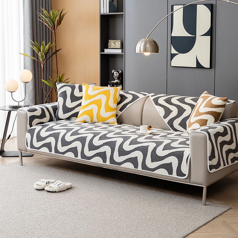 New Sofa Cushion Winter Thickened Plush Cushion Non-Slip Simple Modern Sofa Cover High-End Cover Handrest Towel - Image 3