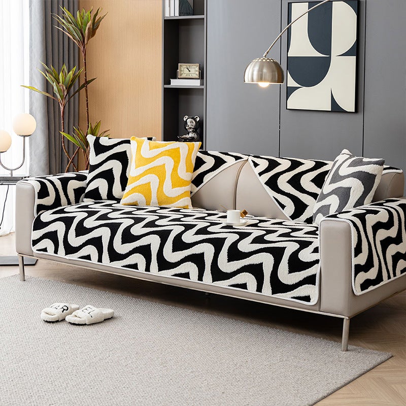 New Sofa Cushion Winter Thickened Plush Cushion Non-Slip Simple Modern Sofa Cover High-End Cover Handrest Towel - Image 4