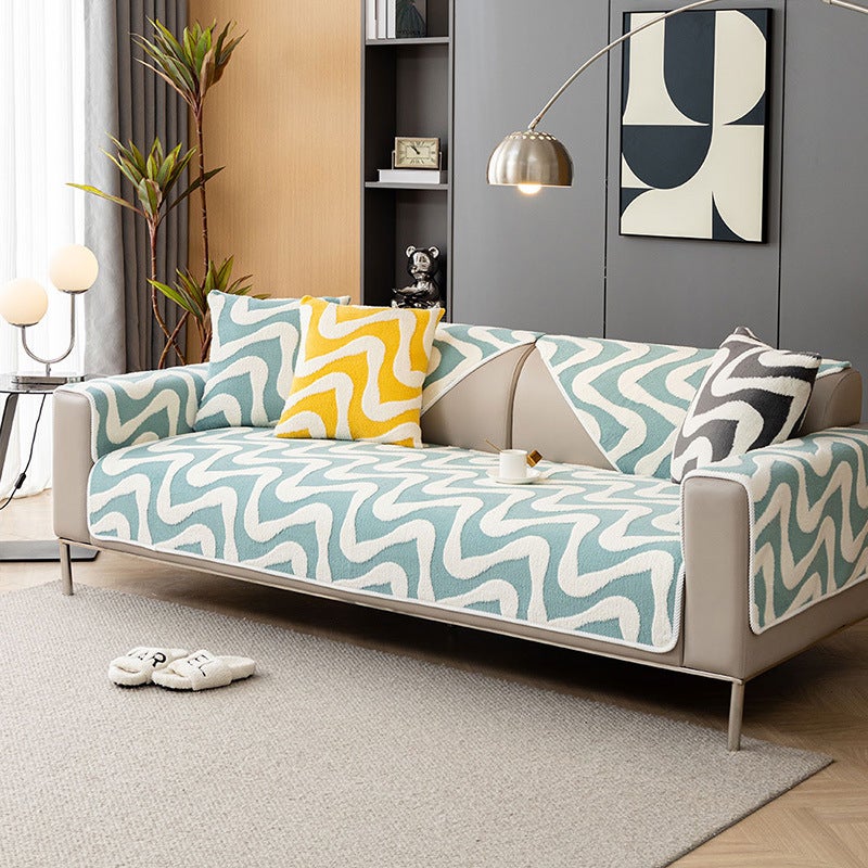 New Sofa Cushion Winter Thickened Plush Cushion Non-Slip Simple Modern Sofa Cover High-End Cover Handrest Towel - Image 5