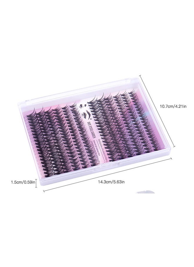 Generic - Segmented False Eyelashes Set Single Cluster Natural Large Volume Grafted Eyelashes 10-16MM Personal Eyelash Extensions With Bonding And Sealing Eyelash Glue And Eyelash Extension Tweezers DIY - Image 1