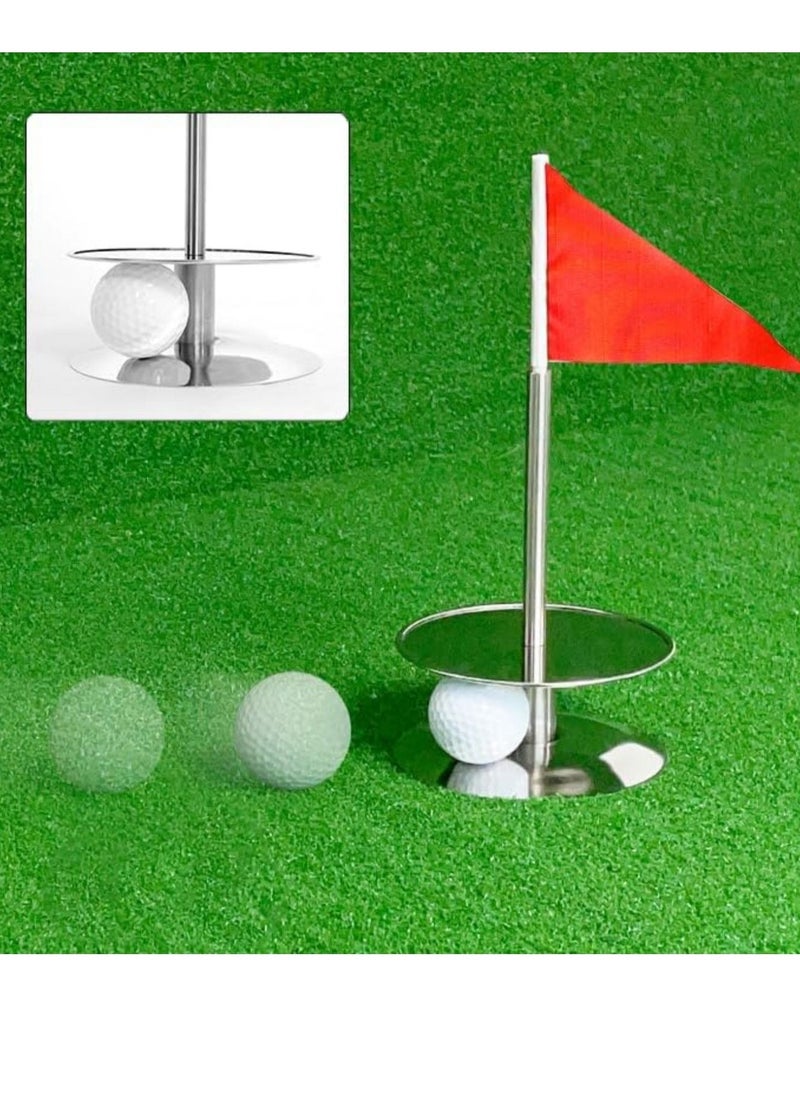 Generic - Golf Putting Hole, 360° Golf Green Practice Hole Cup Indoor and Outdoor, Portable Putting Hole for Golf Putt Training, Durable Stainless Steel and Aluminum - Image 1