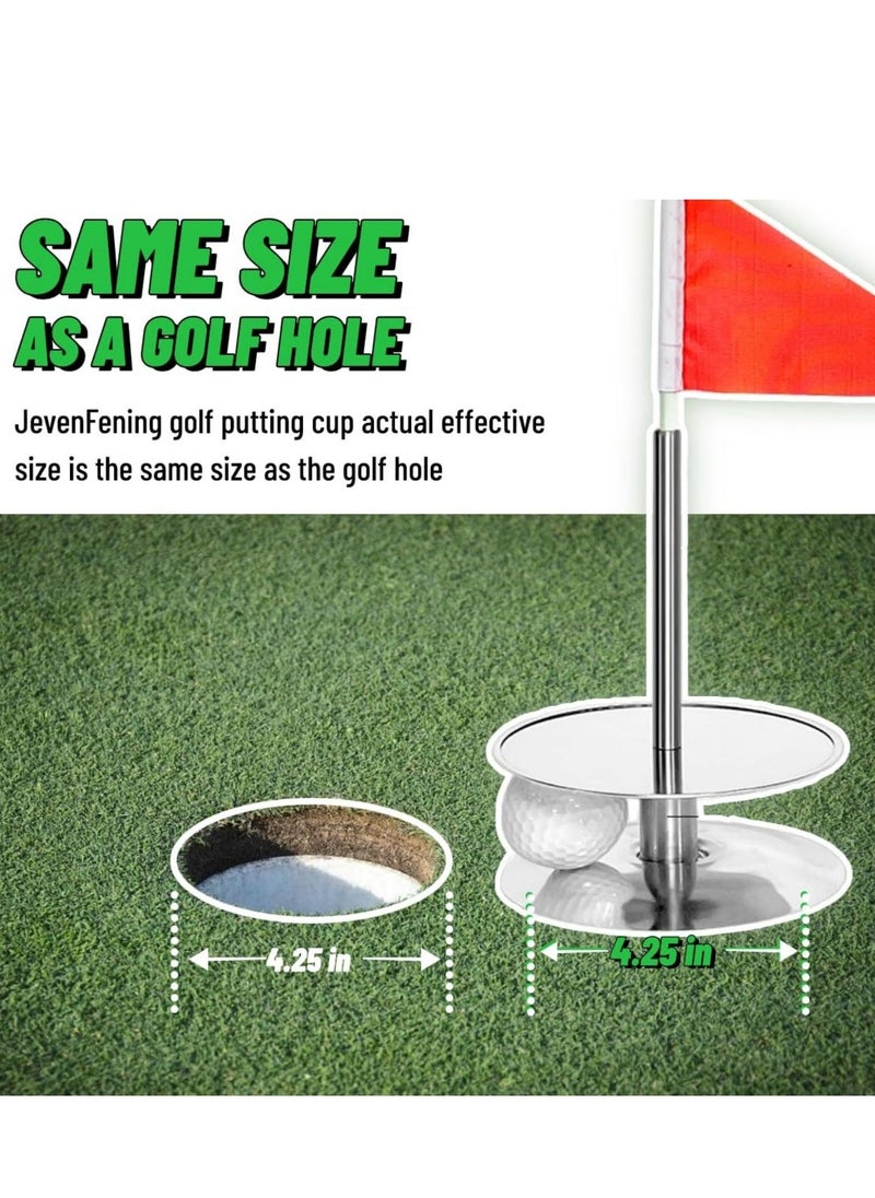 Generic - Golf Putting Hole, 360° Golf Green Practice Hole Cup Indoor and Outdoor, Portable Putting Hole for Golf Putt Training, Durable Stainless Steel and Aluminum - Image 1