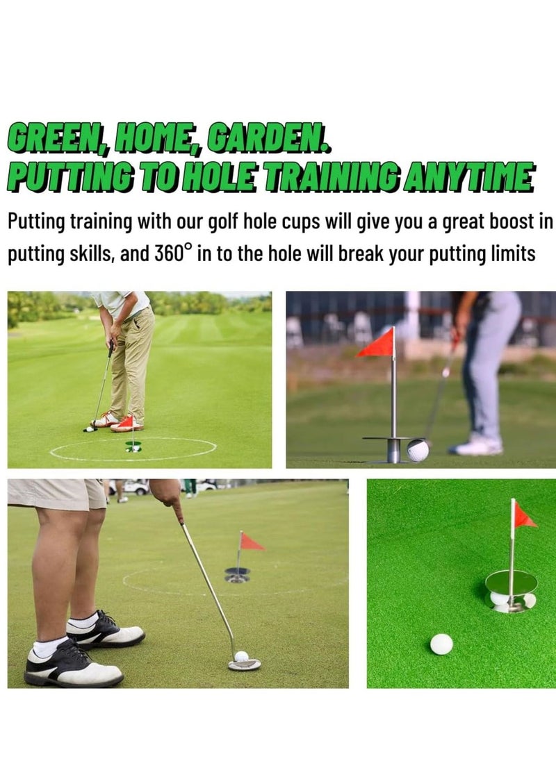Generic - Golf Putting Hole, 360° Golf Green Practice Hole Cup Indoor and Outdoor, Portable Putting Hole for Golf Putt Training, Durable Stainless Steel and Aluminum - Image 1