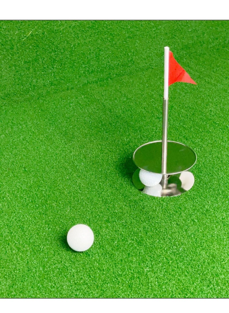 Generic - Golf Putting Hole, 360° Golf Green Practice Hole Cup Indoor and Outdoor, Portable Putting Hole for Golf Putt Training, Durable Stainless Steel and Aluminum - Image 1