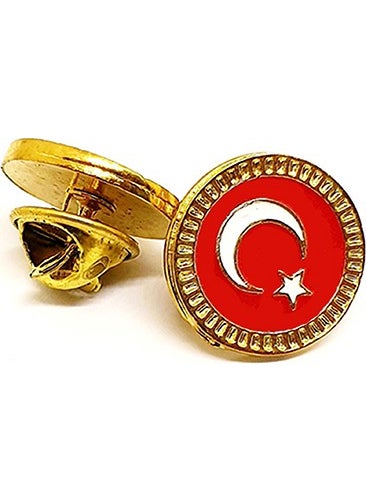Enameled Round Flag Badge 30 pcs