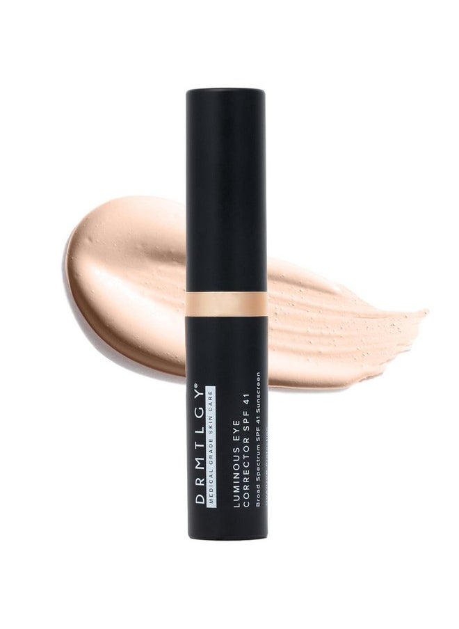 DRMTLGY DRMTLGY Luminous Eye Corrector SPF 41, Under Eye Color Corrector for Dark Circles, Anti-Aging Tinted Eye Cream, Hydrating Eye Serum with Peach Undertone FSA/HSA Eligible, Fair  - Image 1