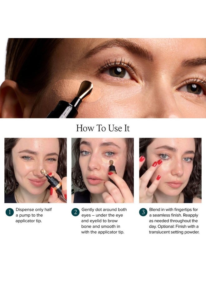 DRMTLGY DRMTLGY Luminous Eye Corrector SPF 41, Under Eye Color Corrector for Dark Circles, Anti-Aging Tinted Eye Cream, Hydrating Eye Serum with Peach Undertone FSA/HSA Eligible, Fair  - Image 5
