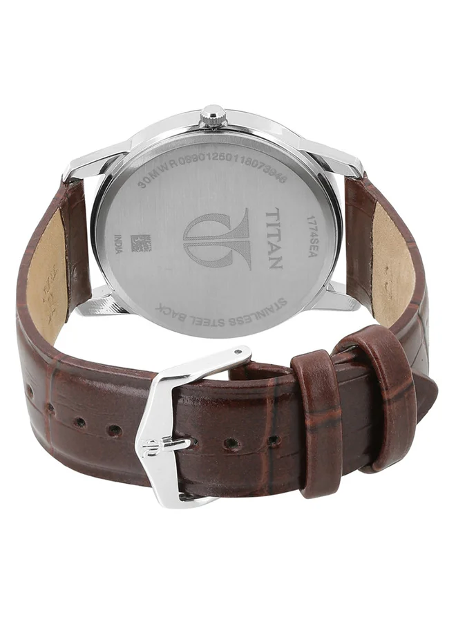 تيتان Leather Analog Wrist Watch 1774SL01