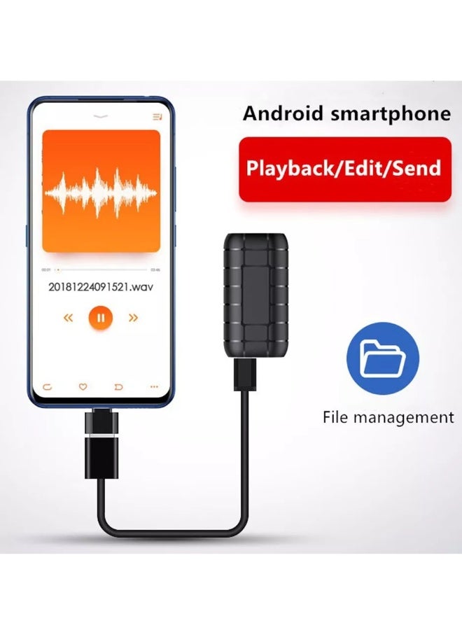 128GB Voice Recorder with 2000H Capacity, Magnetic Voice Activated Audio Recorder with Noise Reduction, Mini USB Digital Recorder for Lectures/Meetings/Interviews, Small Recording Device - Image 5