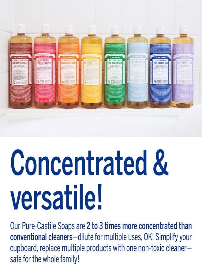 Dr. Bronner's Pure-Castile Magic Soap Liquid, Citrus, Made with Organic Oils for Body, Face, Hair, Dishes, Laundry, Vegan Bath Soaps for Men & Women, Non-GMO, 18-in-1 Multi-Use - Citrus, 32oz + Refill - Image 3