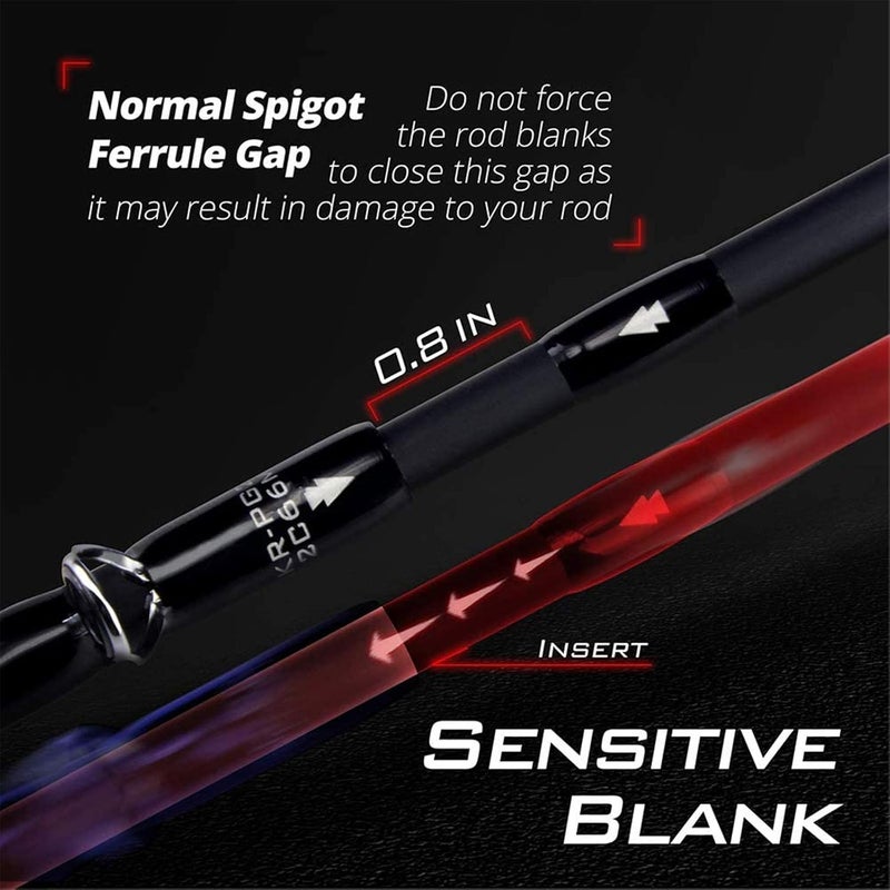 Kastking Perigee II Spinning & Casting Fishing Rods, Fuji O-Ring Line Guides, 24 Ton Carbon Fiber Casting and Spinning Rods - Two Pieces,Twin-Tip Rods and One Piece Rods - Image 4