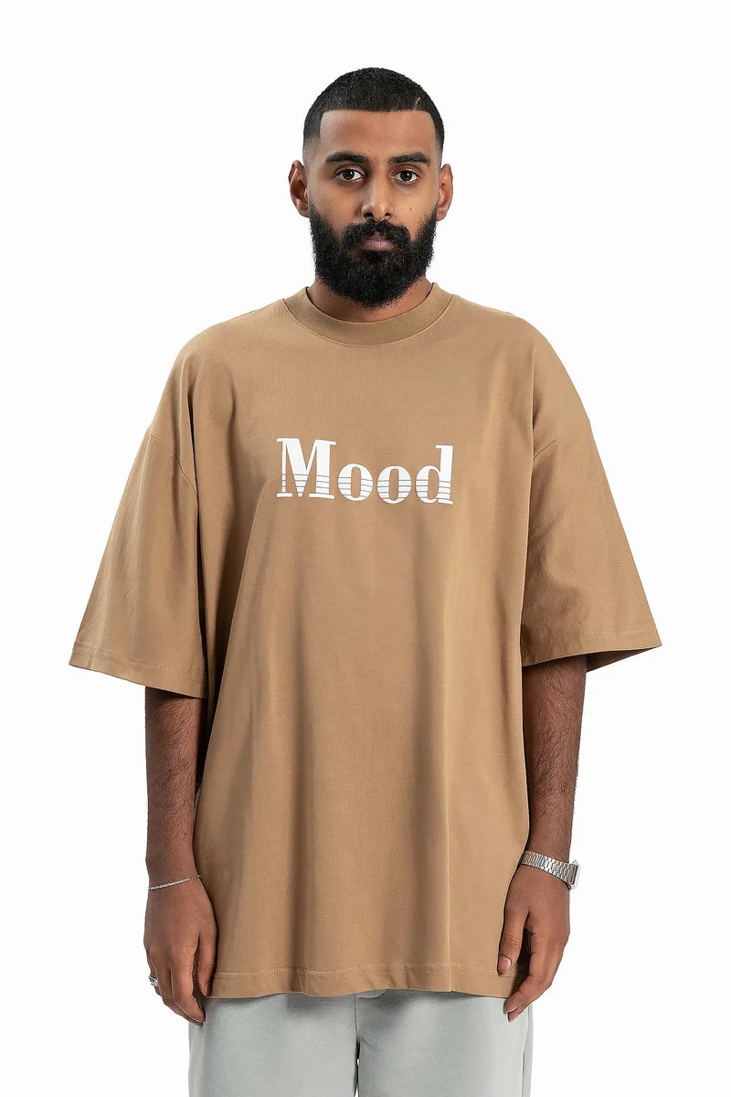 Wecre8 Men's Brown Mood T-shirt By WECRE8