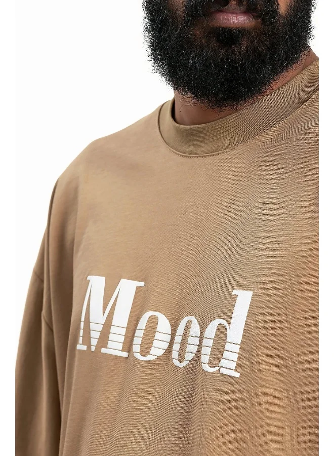 Wecre8 Men's Brown Mood T-shirt