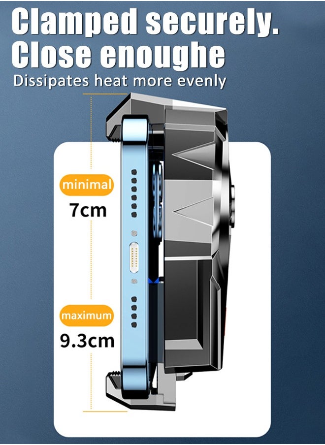 Generic - Cell Phone Cooler USB Rechargeable, Mobile Phone Radiator for Playing Games Watching Videos with LED Light, Cooler Controller Compatible for Universal Smartphone - Image 1