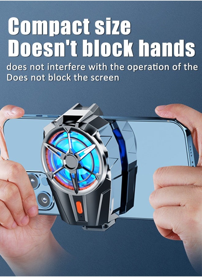 Generic Cell Phone Cooler USB Rechargeable, Mobile Phone Radiator for Playing Games Watching Videos with LED Light, Cooler Controller Compatible for Universal Smartphone  - Image 2
