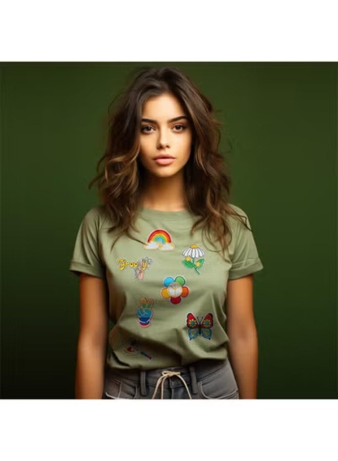 fantasize Colorful Vintage Style Iron on Patches, Embroidered Iron/Sew Patches, Cute Applique Patches for Clothing, Jackets, Hats, Backpacks, Jeans - Image 5