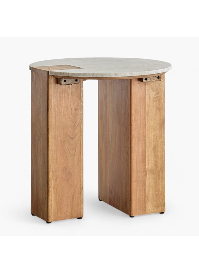 Home Box - Seoul Marble Top Round End Table - Image 1