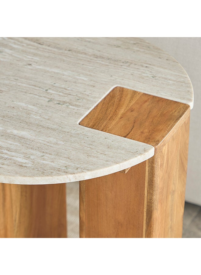 Home Box Seoul Marble Top Round End Table  - Image 3