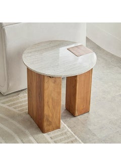 Home Box Seoul Marble Top Round End Table  - Image 2