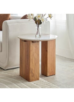 Home Box Seoul Marble Top Round End Table  - Image 1