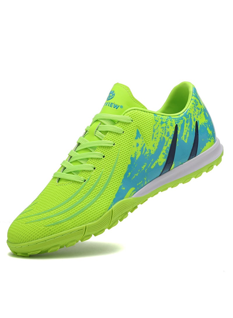 Sky View Men's And Women's Soccer Shoes Cleats Professional IC/IN Low-Top Athletic Turf Football Shoes Outdoor/Indoor Professional Futsal Football Training Sneakers For Unisex  - Image 1