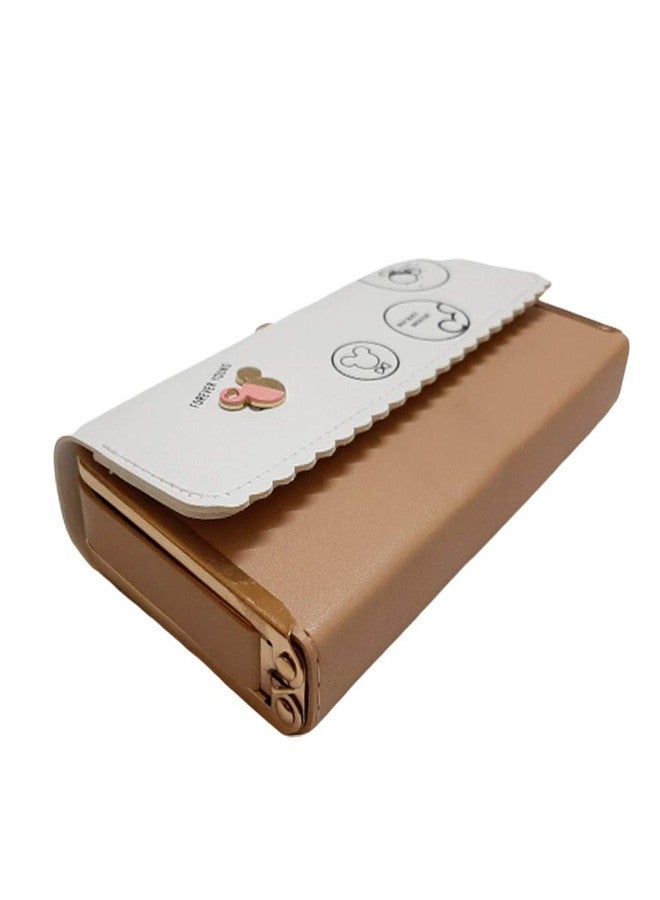 V4U Royal Girl's Pu Leather Wallets and Clutches (Brown) - Image 2