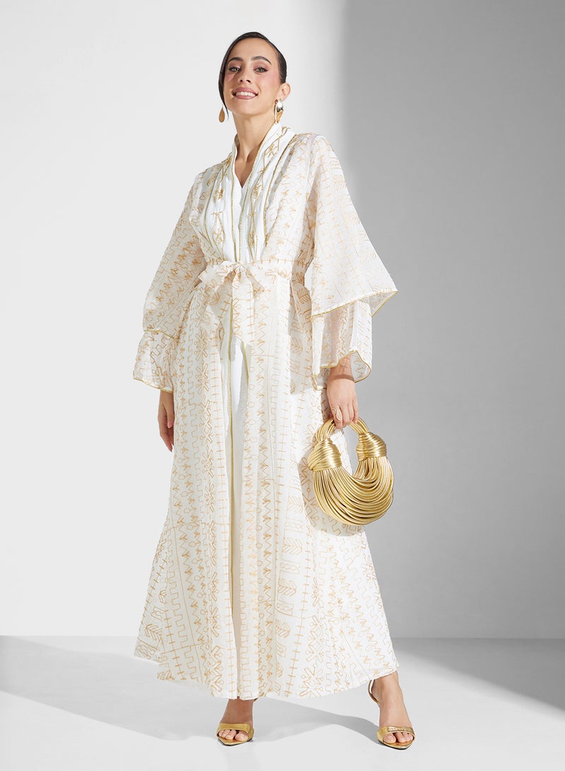 Khizana Embroidered Abaya With Inner - Image 1