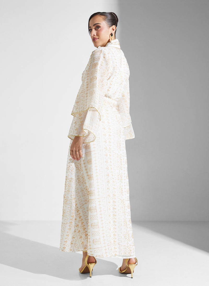 Khizana Embroidered Abaya With Inner - Image 2