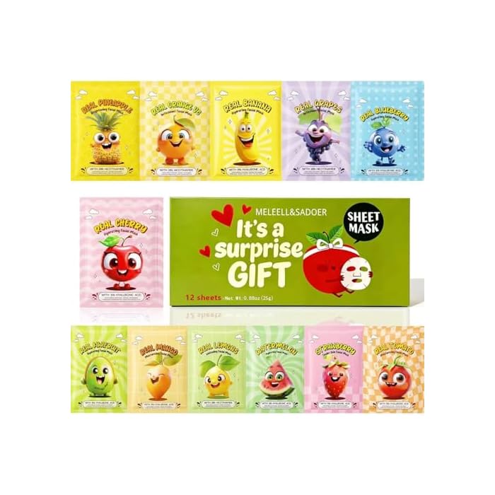 Collagen Face Masks Skincare Bulk for All Skin Types,Hydrating Sheet Mask for Sensitive Skin, Facial Mask For Women Skin Care, Spa Party Gifts Set for Teen Girls kids（12 Pack ）