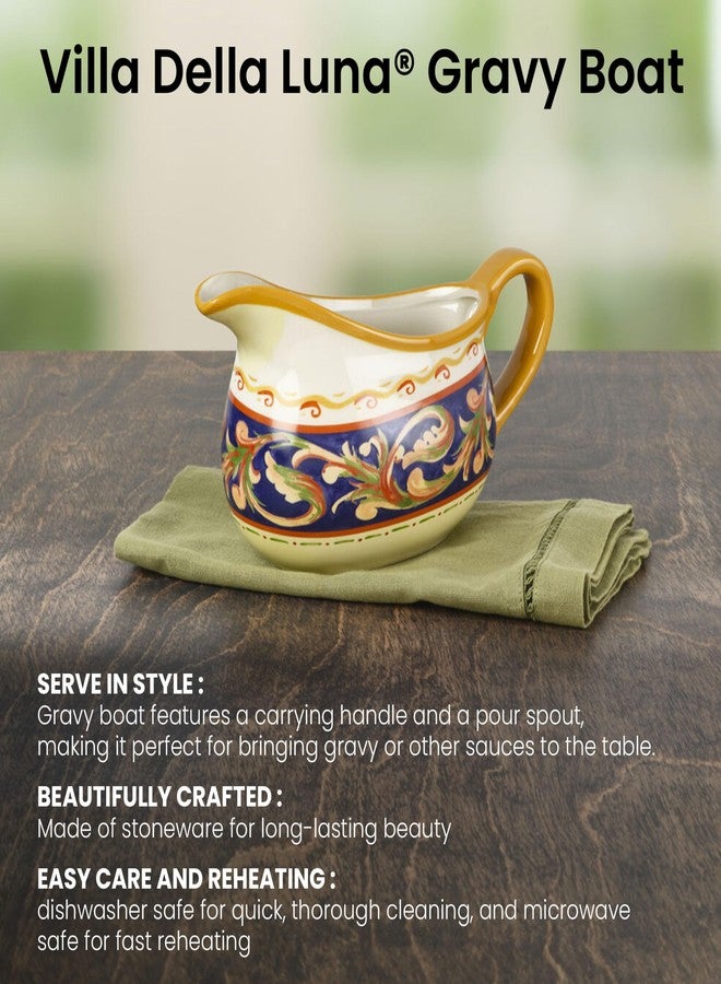 Pfaltzgraff Villa Della Luna Italian Scroll Stoneware Large Gravy Boat, 30 Ounce - Image 3