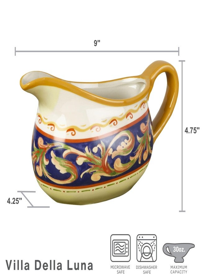 Pfaltzgraff Villa Della Luna Italian Scroll Stoneware Large Gravy Boat, 30 Ounce - Image 2