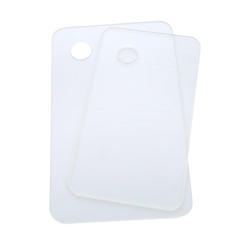 Kabeer Art 2pc Clear Transparent Acrylic Rectangle Shape Drawing Palette of 12 x 7 inch and 10 x 6 inch Size - Image 2