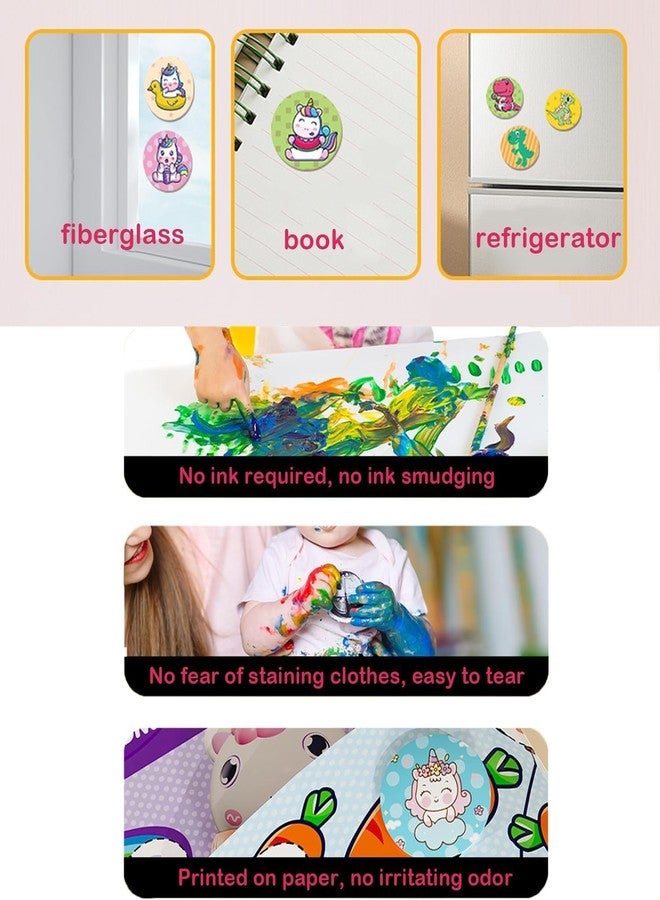 BeFunky Sticker Stamper with 100+ Stickers for Kids, Arts and Crafts Sticker Book for Toddlers, Creative Play Travel Toy for Toddlers Girls Boys Age 3 4 5 6 7+ Years Old (Unicorn) - Image 5