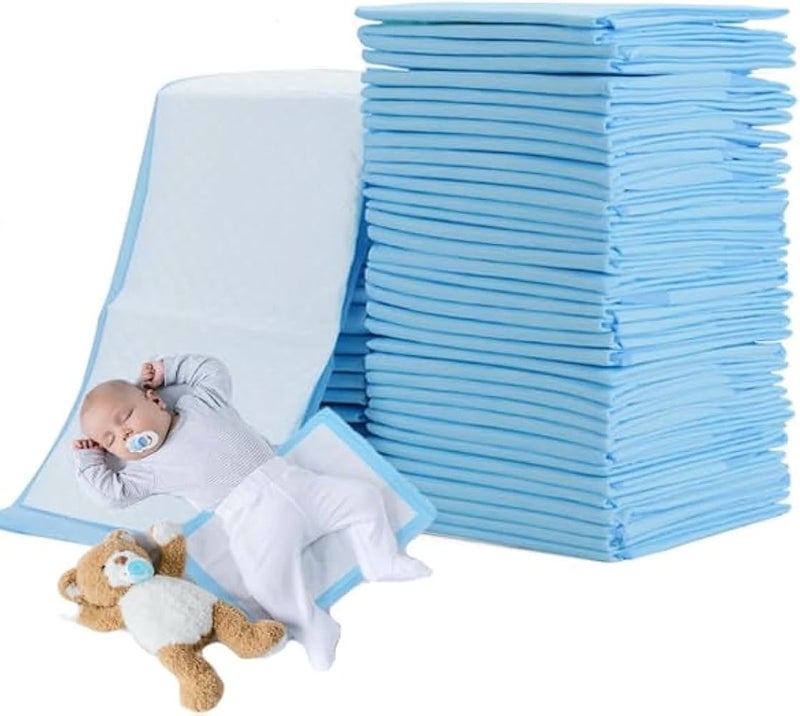 SFGJLJ 20/40/50/100Pcs Disposable Changing Pad Underpad Bed Protector Mat, Soft Non-Woven Fabric, Leak-Proof，Provide Sizes Suitable for Babies Aged 0-18 Months (50, 45*60cm) - Image 1