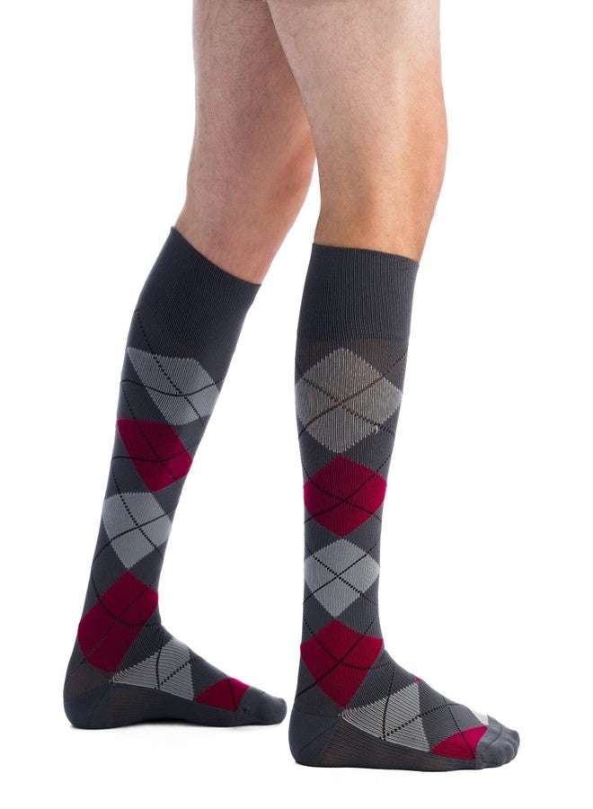 EvoNation Men & Women Knee High 15-20 mmHg Graduated Compression Argyle Socks – Moderate Pressure Compression Garment - Image 2