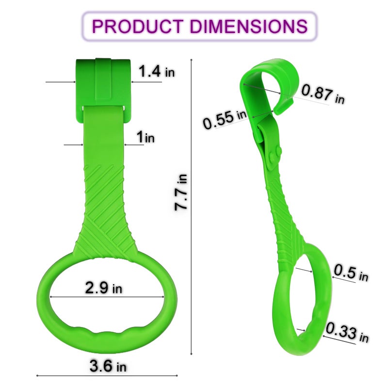ATOPXiNG 5PCS Playpen Baby Pull Up Rings - Premium Baby Handles for Play Pen Standing Up - Plastic Walking Exercises Assistant Rings for Infants Babies Toddler - Ergonomic Handles - 5 Colors - Image 4
