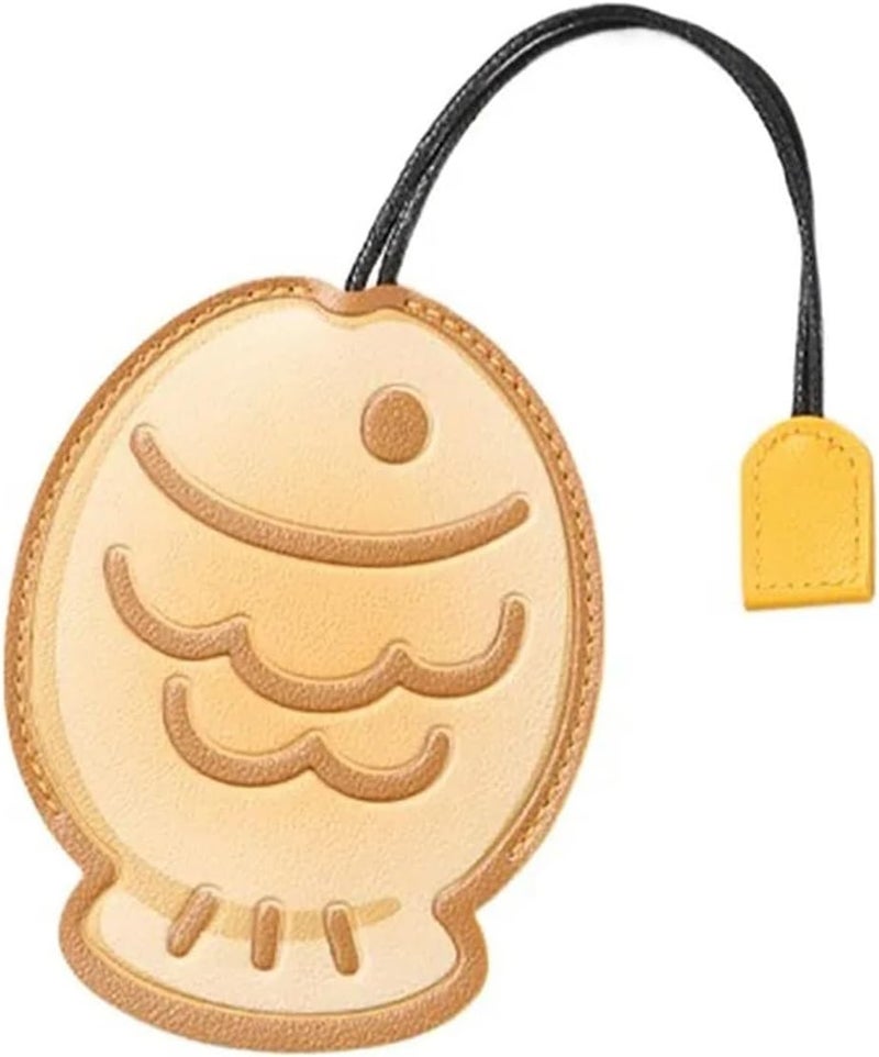 pureza 2pc Creative Cartoon Car Key Holder-Large Capacity Drawstring PU Leather Key Case for Electric Vehicles and Daily Use - Image 1