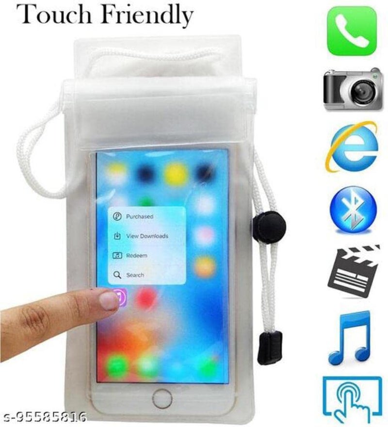 BELOXY Waterproof Sealed Mobile Pouch PVC Transparent Rain Protection Mobile Cover 7 inch Phone (5) (Pack of 4) - Image 4