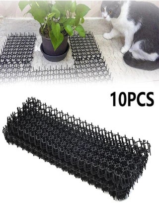 10 Pcs Anti Cat Spikes Cat Scat Mat Indoor Outdoor Deterrent Pad With Stirp Pet Deterrent Net Cat Repellent Mat With 5 U-Shaped Pegs For Garden Fence - pzsku/ZC0C69626A86ED1FCDECDZ/45/_/1707277547/a80ec563-90c5-4371-a9f1-c9fb1288b1b9
