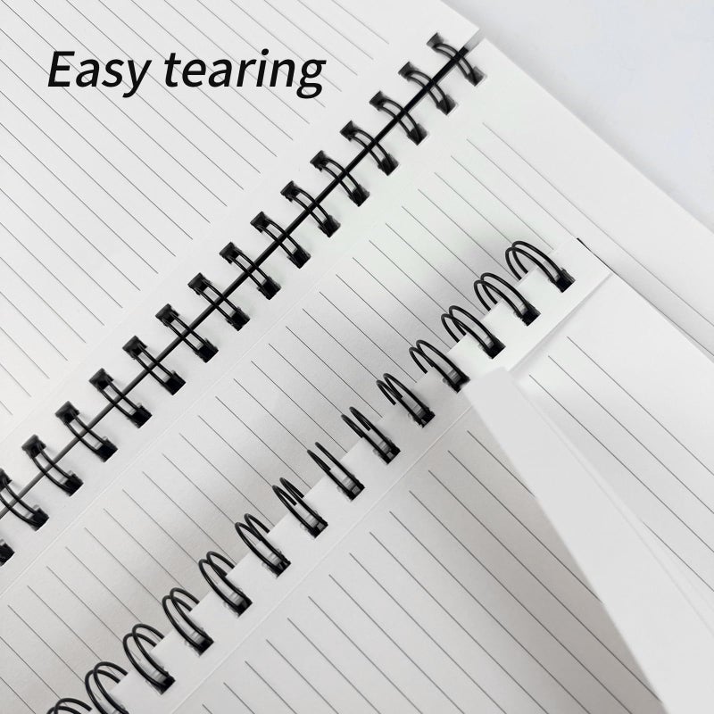 Ouzoustate Lined Spiral Notebook A4 Large Black Journal 8.5" x 11"-4 Pack 7mm College Ruled Hardcover Notebooks 160 Pages 100GSM Thick Paper for Note Taking School Office Supplies - Image 5
