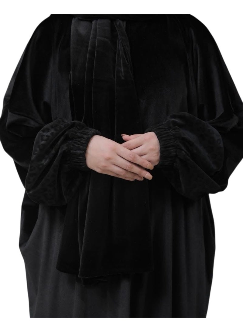 Plain velvet abaya, comfortable material