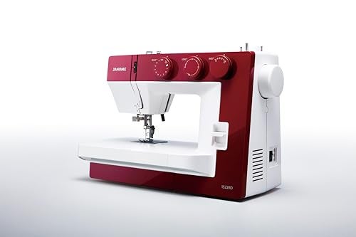 Janome 1522RD Mechanical Sewing Machine - Aesthetic Red Sewing Machine for Beginners, 22 Built in Stitches, 1 Step Buttonhole, Heavy Duty Metal Frame, Built in Needle Threader for Easy Use - Image 3