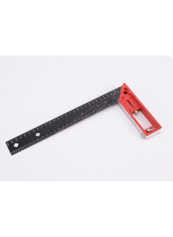 Multifunctional Straight Angle Ruler 90 Degree Angle Ruler Woodworking Special 45 High Precision Industrial Grade Positioning Line Thickening Angle Ruler-Model:Red Handle Woodworking Square - Image 1