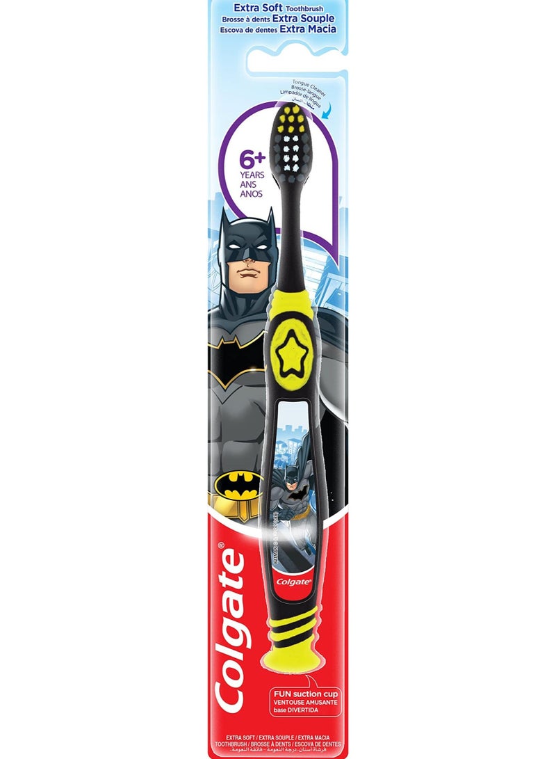 Colgate ToothBRush Kids Batman Barbie Extra Soft, Assorted Colors, 6 Years Plus - Image 3