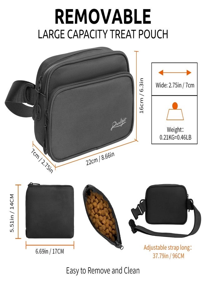 Runlight Dog Training Treat Pouch Fanny Pack,Dog Waist Belt,Dogs Walking Bag Crossbody with Poop Bags,Puppy Treat Bag Training Pouch (Black) - Image 4