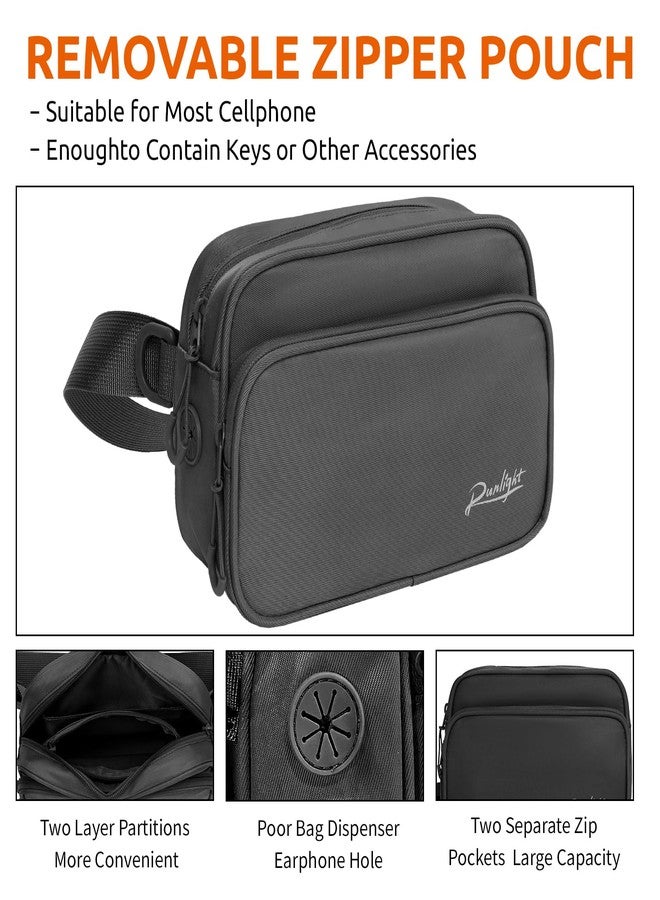Runlight Dog Training Treat Pouch Fanny Pack,Dog Waist Belt,Dogs Walking Bag Crossbody with Poop Bags,Puppy Treat Bag Training Pouch (Black) - Image 2